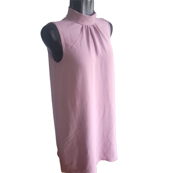 Pentagone Sleeveless Pink Mock Neck Shift Dress M - Picture 2 of 6